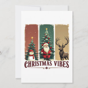 Merry Christmas Vibes Only Xmas Invitation