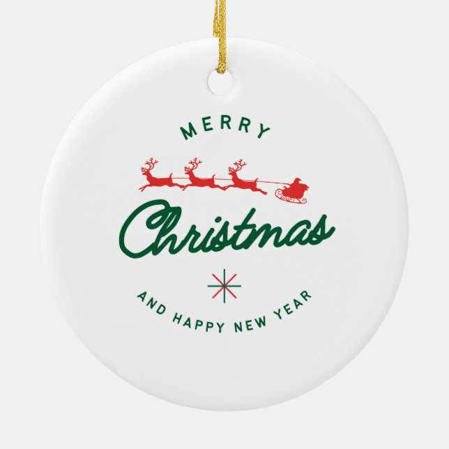 Merry Christmas Vibes Ornament (Back)