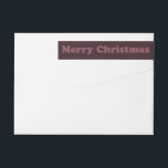 Merry Christmas vibes retro plum Wrap Around Label<br><div class="desc">Merry vibes only this holiday season! Send your holiday greetings in retro style with this Merry Christmas wraparound address label that coordinates with the Lea Delaveris Design collection. The vintage berry wine plum colour with white throw-back letters complete the funky look. Other colours and matching holiday cards also available! Give...</div>
