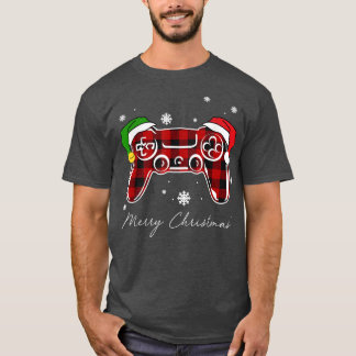 Merry Christmas Video Game Matching Family Gamer X T-Shirt