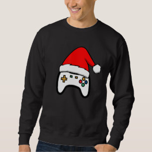 Merry Christmas Video Game Santa Hat  For Gamer Bo Sweatshirt