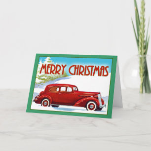 Merry Christmas - Vintage 1938 Packard Holiday Card