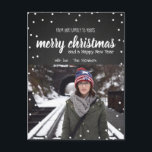 Merry Christmas Vintage Chalkboard | Photo Holiday Postcard<br><div class="desc">Merry Christmas Vintage Chalkboard | Photo</div>