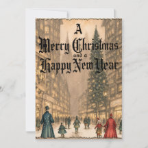 Merry Christmas Vintage Holiday Card