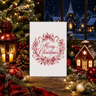 Merry Christmas Vintage Holiday Card