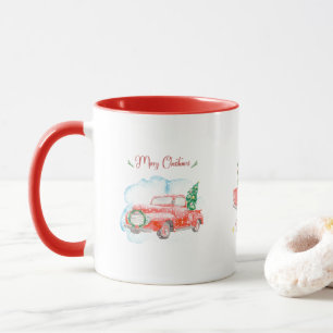 Merry Christmas Vintage Pick up Truck  Coffee Mug