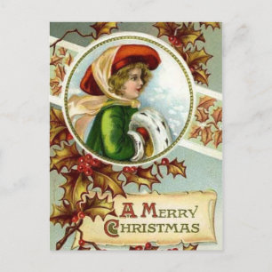 Merry Christmas Vintage Postcard
