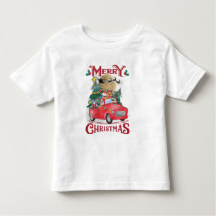 Merry Christmas Vintage Red Santa Truck Toddler T-Shirt