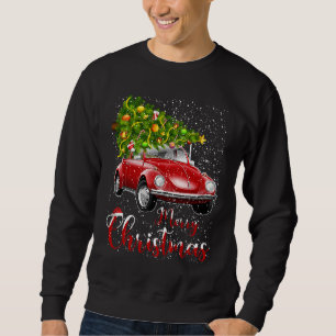 Merry Christmas Vintage Red Truck with Tree Sweatshirt
