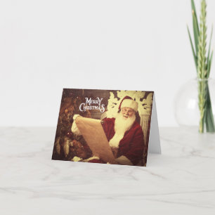 Merry Christmas Vintage Santa  Card