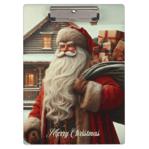 Merry Christmas vintage Santa Clipboard