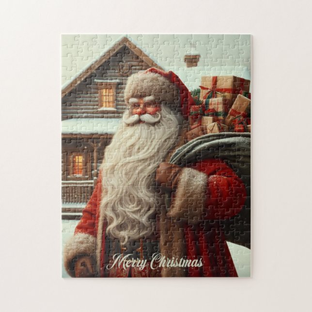 Merry Christmas vintage Santa  Jigsaw Puzzle (Vertical)