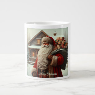 Merry Christmas vintage Santa Large Coffee Mug