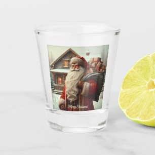 Merry Christmas vintage Santa Shot Glass