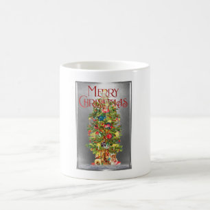 Merry Christmas Vintage Tree Design Coffee Mug
