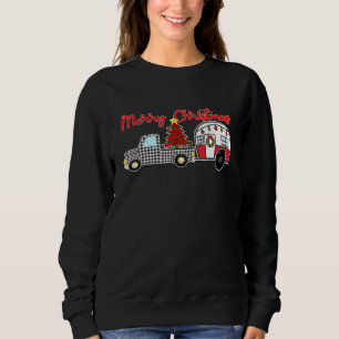 Merry Christmas Vintage Truck Camper Full Timer Rv Sweatshirt