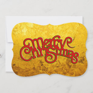 MERRY CHRISTMAS - vintage Xmas text design Holiday Card