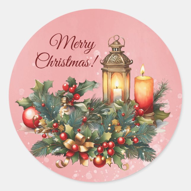 Merry Christmas Vinyl Sticker (Front)