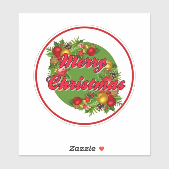 Merry Christmas Vinyl Sticker (Sheet)
