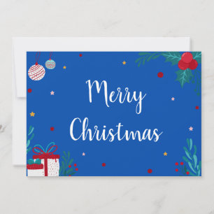 Merry Christmas w/ Ornaments, Presents, & Garland Invitation