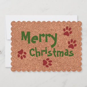 Merry Christmas w Paws Holiday Card