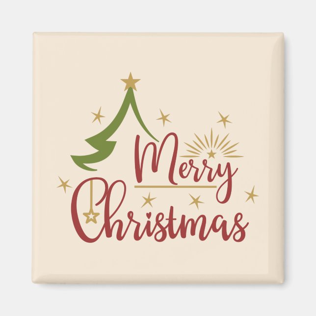 Merry Christmas w/Tree Magnet (Front)
