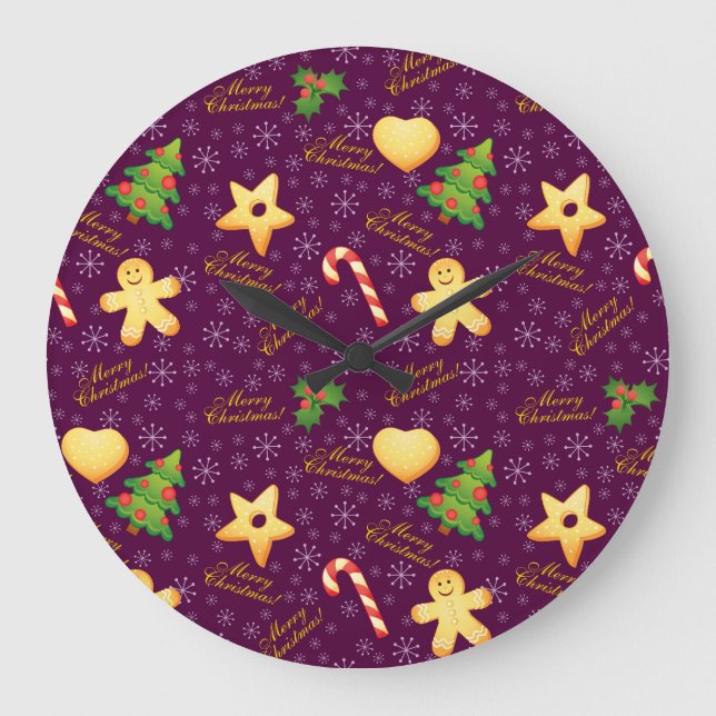 Merry Christmas Wall Clock (Front)