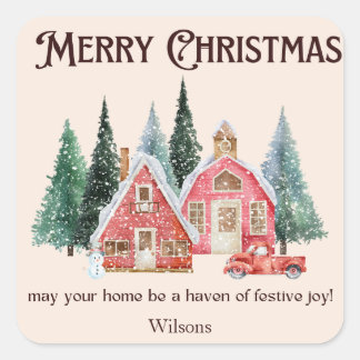 Merry Christmas watermelon cosy sticker