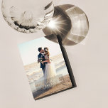 Merry Christmas Wedding Snowfall Modern Beach Card<br><div class="desc">Merry Christmas Wedding Snowfall Modern Chic Card</div>