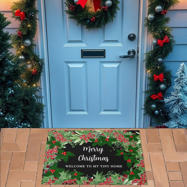 Merry Christmas welcome to my tiny home Doormat (Merry Christmas welcome to my tiny home Doormat. Wonderful doormat for the holiday season.)