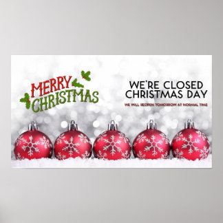 Merry Christmas WE'RE closed  Poster