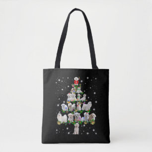 Merry Christmas West Highland White Terrier Dog Tote Bag