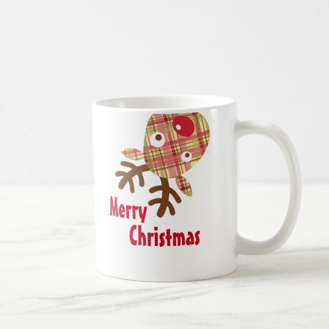 Merry Christmas Whimsical Reindeer Coffee Mug (Right)