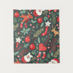 Merry Christmas Whimsy Tapestry