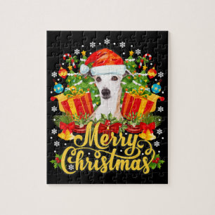 Merry Christmas Whippet Mum Dad Xmas Jigsaw Puzzle