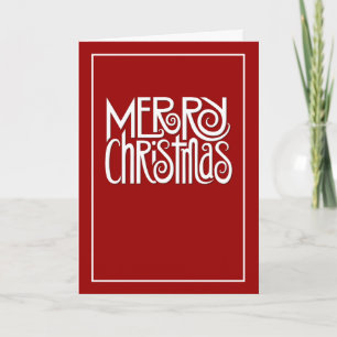 Merry Christmas white text Card