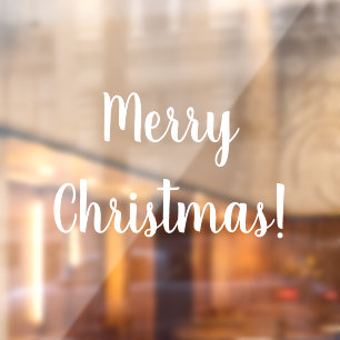 Merry Christmas White Typography Script Festive