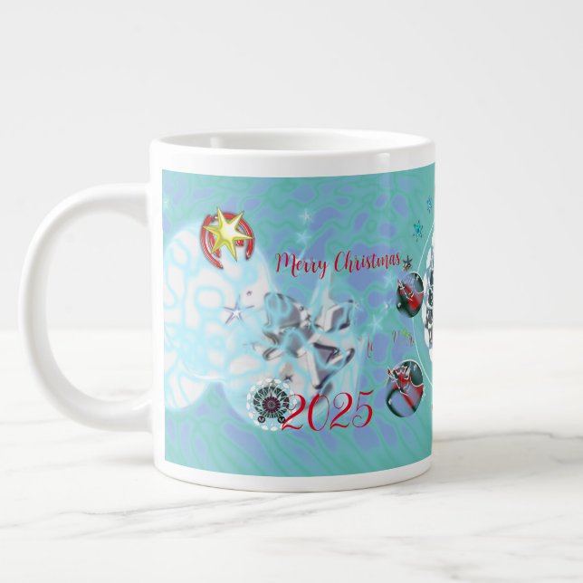 Merry Christmas Wind Speciality Mug (Left)