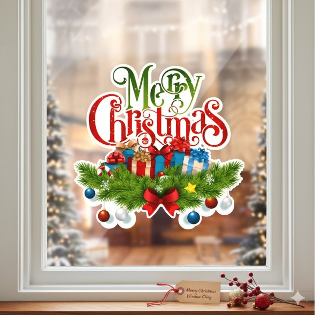 Merry Christmas Window Cling (Merry Christmas Window Cling)