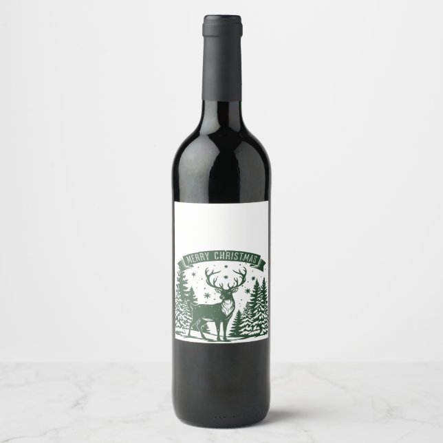 Merry Christmas Wine Label (Front)