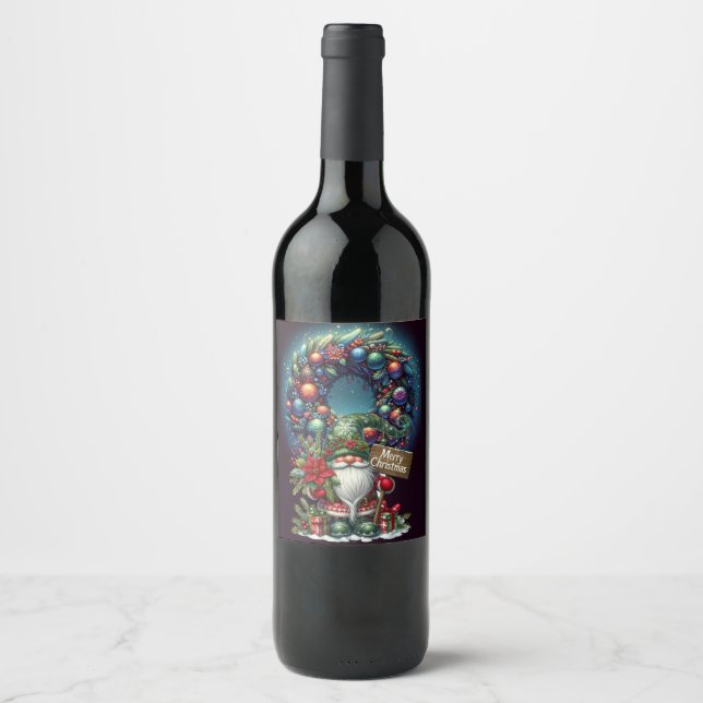 MERRY CHRISTMAS WINE LABEL (Front)