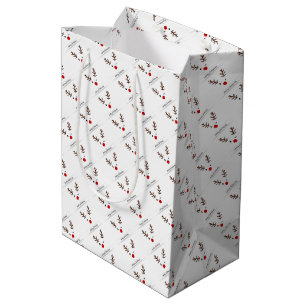 Merry Christmas Winking Rudolph Medium Gift Bag