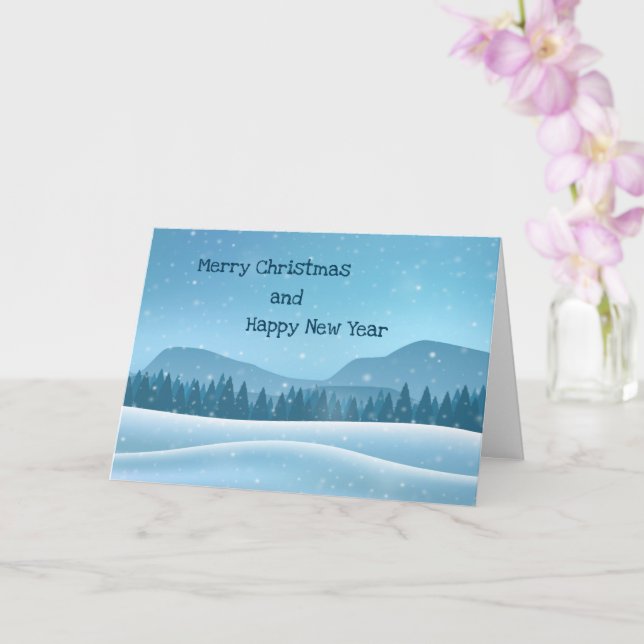 Merry Christmas Winter Card (Orchid)