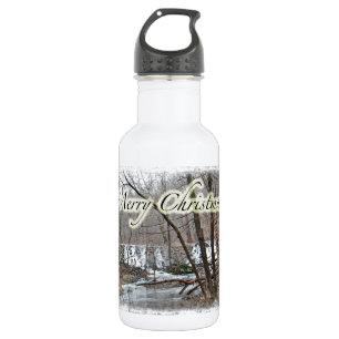Merry Christmas Winter Dam Off Badman Road 532 Ml Water Bottle