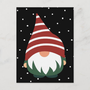 MERRY CHRISTMAS Winter Holiday Gnome Postcard
