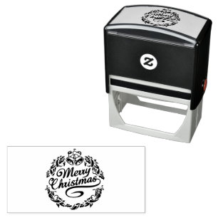 Merry Christmas Winter Holidays Trees Self-inking Stamp