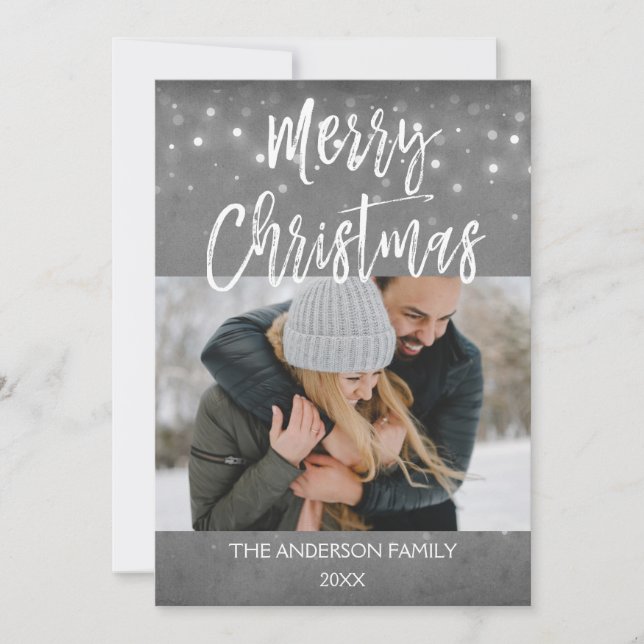 Merry Christmas Winter Photo Card (Front)