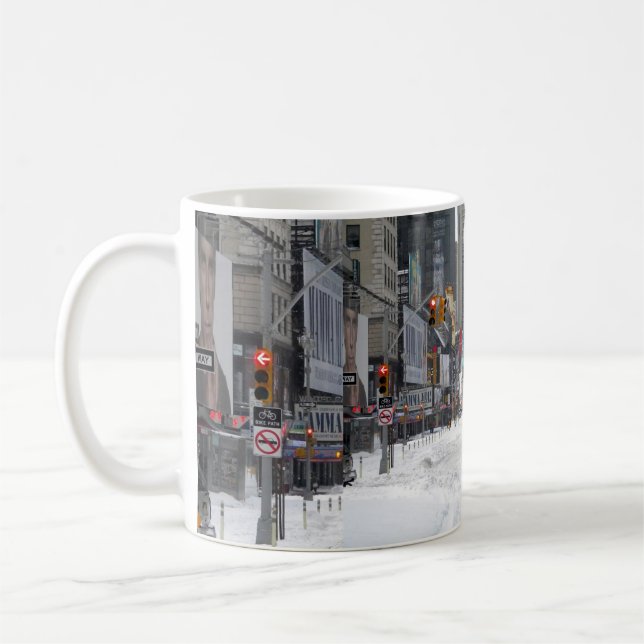 Merry Christmas Winter Snow New York City Coffee Mug (Left)