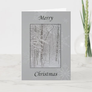 Merry Christmas Winter Snow Storm Holiday Card
