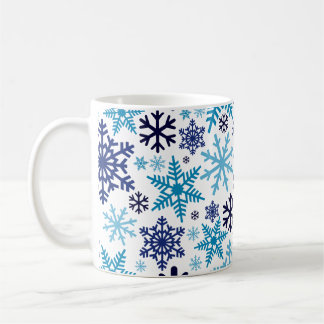 Merry Christmas Winter Snowflake Pattern Coffee Mug